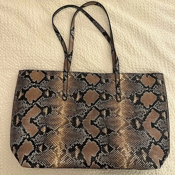 NWOT Snakeskin Large Tote Bag - Picture 1 of 5